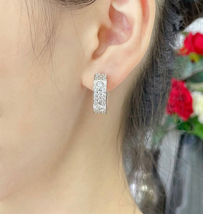 Miro LOVE 5.5MM DIAMOND PAVED EARRINGS