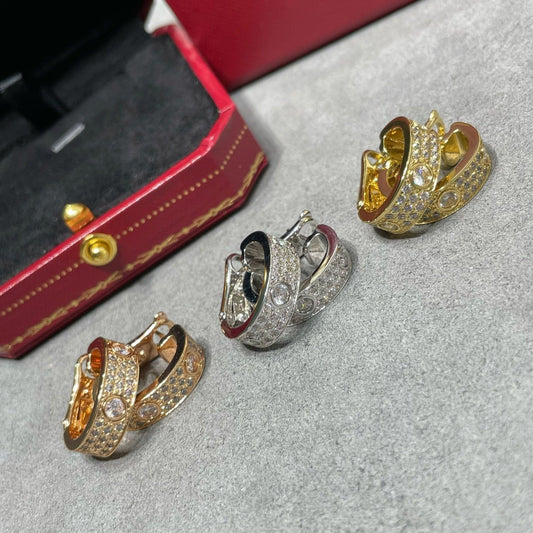 Miro LOVE 5.5MM DIAMOND PAVED EARRINGS
