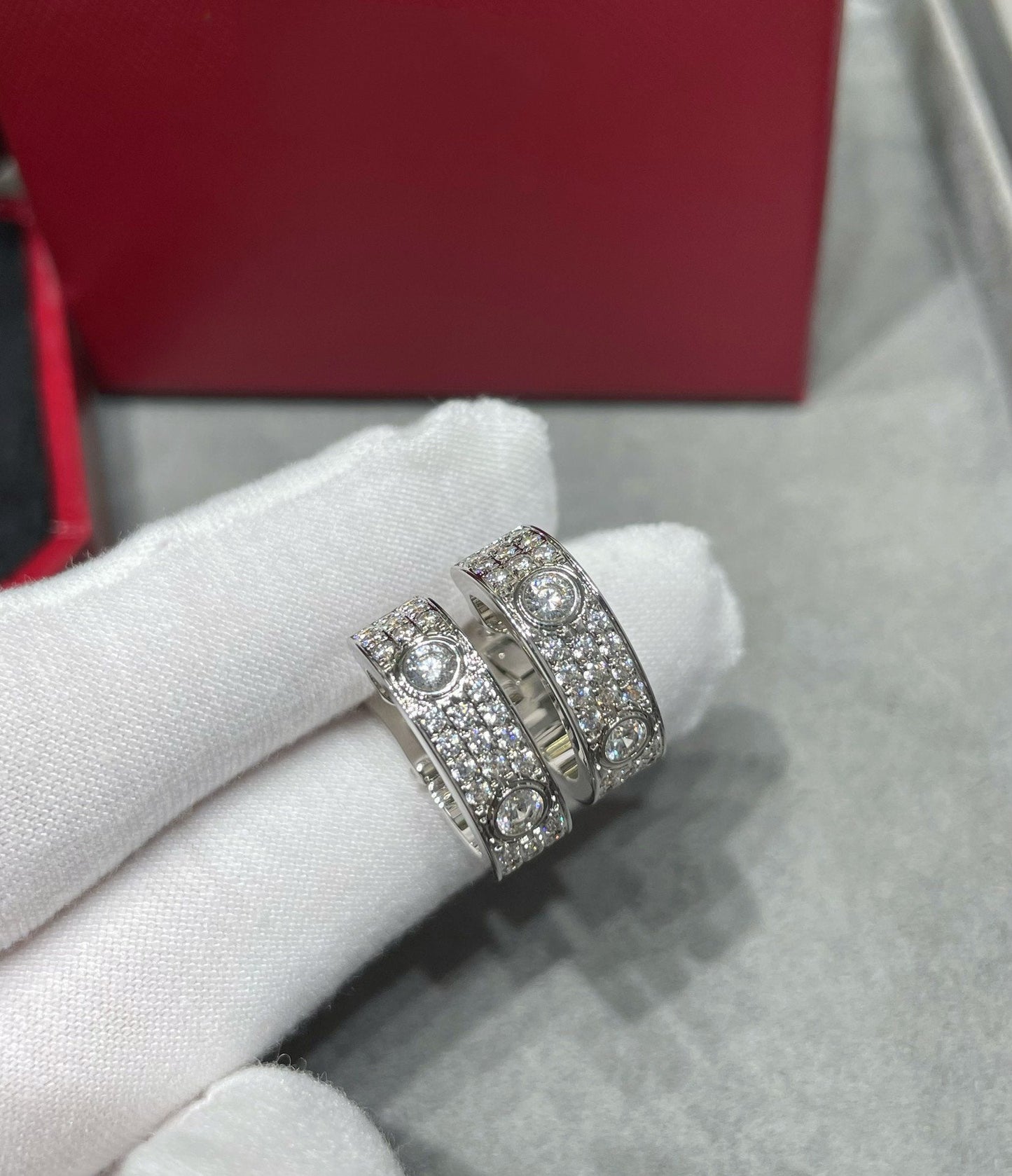 Miro LOVE 5.5MM DIAMOND PAVED EARRINGS