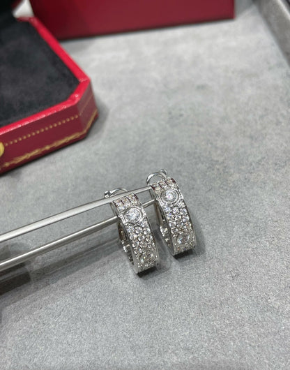 Miro LOVE 5.5MM DIAMOND PAVED EARRINGS