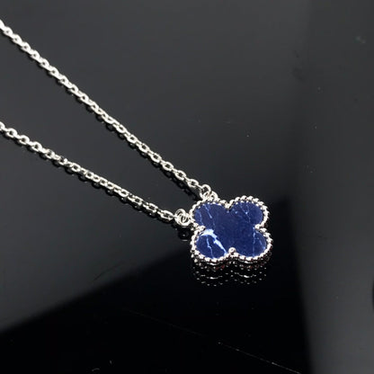 Miro CLOVER PIETERSITE SILVER LONG NECKLACE