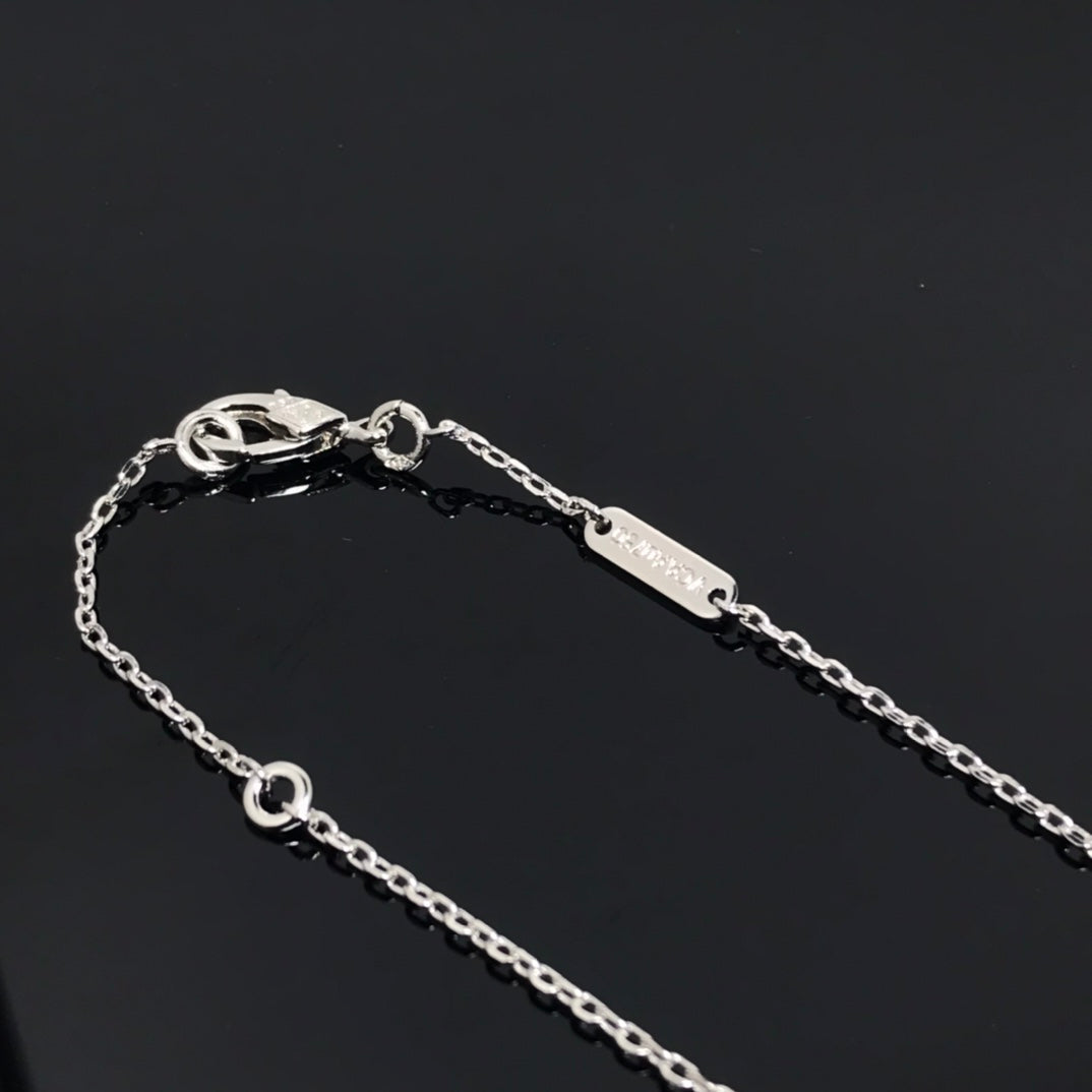 Miro CLOVER PIETERSITE SILVER LONG NECKLACE
