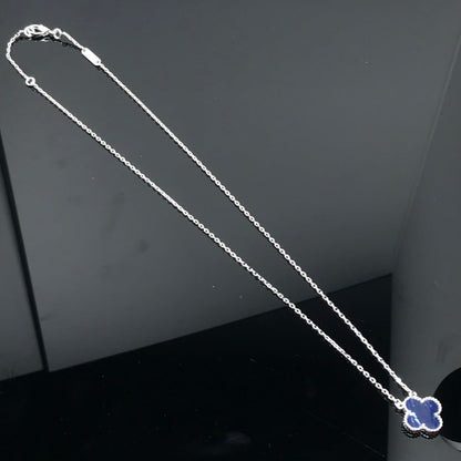 Miro CLOVER PIETERSITE SILVER LONG NECKLACE
