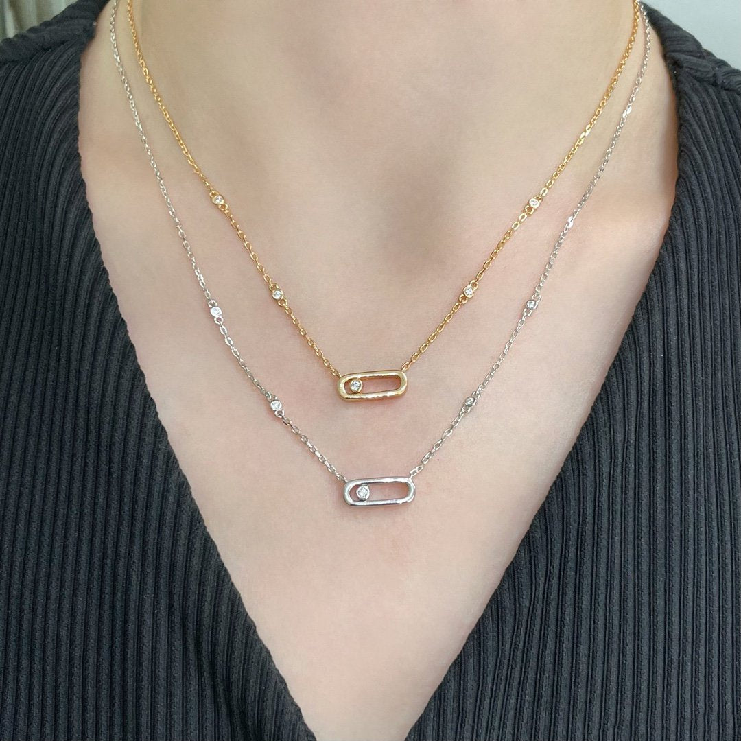 [Miro ] MOVE UNO DIAMOND NECKLACE