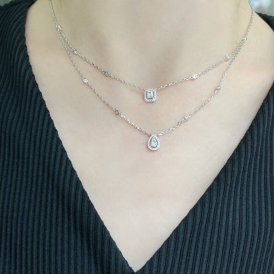 [Miro ] MY TWIN 2 ROW DIAMOND NECKLACE