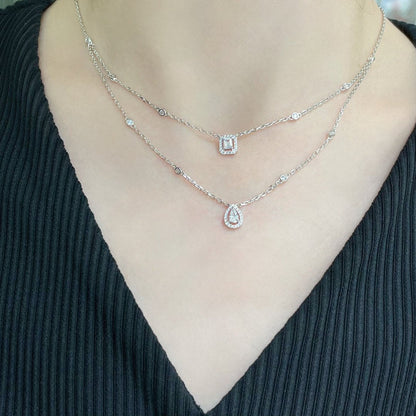 [Miro ] MY TWIN 2 ROW DIAMOND NECKLACE