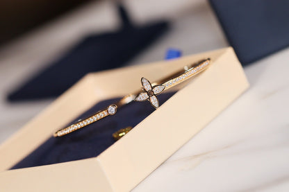 Miro IDYLLE GOLD OPEN BRACELET DIAMOND PAVED