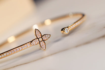 Miro IDYLLE GOLD OPEN BRACELET DIAMOND PAVED