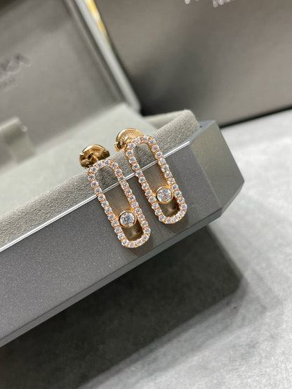 [Miro ] MOVE UNO STUD DIAMOND PAVED EARRINGS