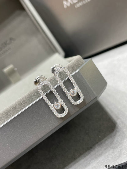 [Miro ] MOVE UNO STUD DIAMOND PAVED EARRINGS