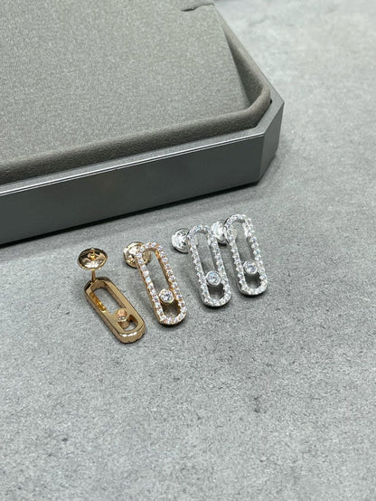 [Miro ] MOVE UNO STUD DIAMOND PAVED EARRINGS