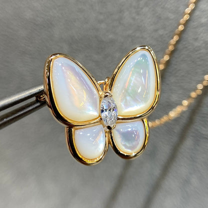 Miro BUTTERFLY MOP DIAMOND NECKLACE