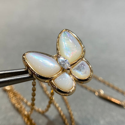 Miro BUTTERFLY MOP DIAMOND NECKLACE
