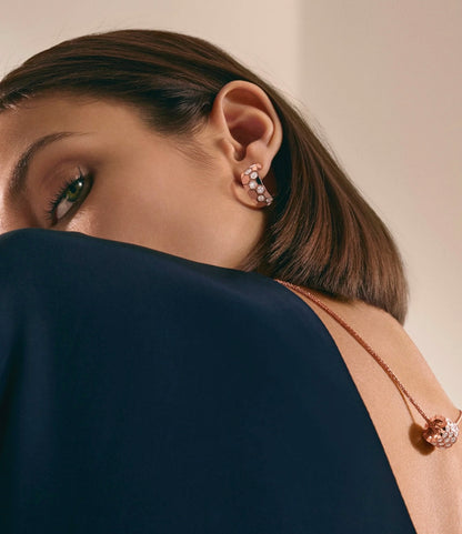 Miro BEE LOVE DIAMOND HOOP EARRINGS