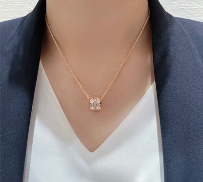 Miro BEE LOVE DIAMOND PAVED 3 ROW NECKLACE