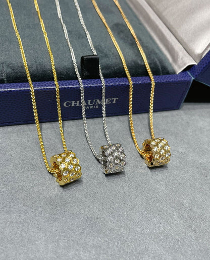 Miro BEE LOVE DIAMOND PAVED 3 ROW NECKLACE