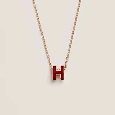 Miro HM CLIC RED ENAMEL GOLD NECKLACE