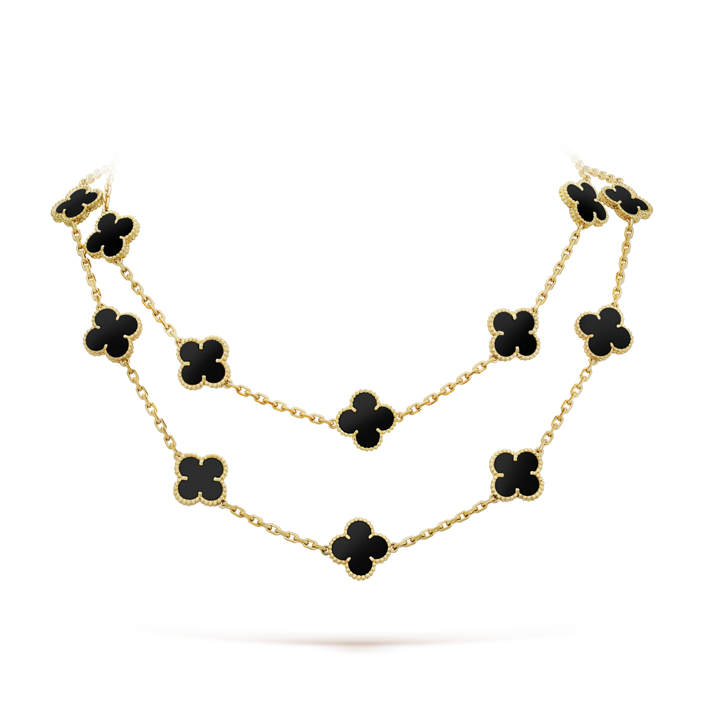 Miro CLOVER 20 MOTIFS ONYX NECKLACE