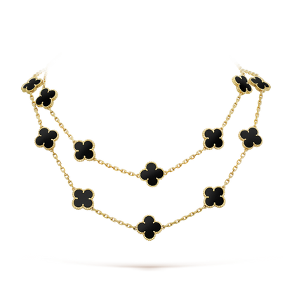 Miro CLOVER 20 MOTIFS ONYX NECKLACE