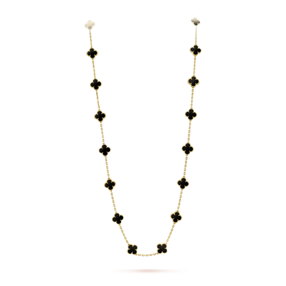 Miro CLOVER 20 MOTIFS ONYX NECKLACE