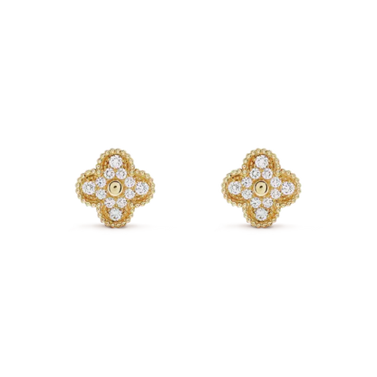 Miro CLOVER MEDIUM 1 MOTIFS FUll DIAMOND EARRINGS