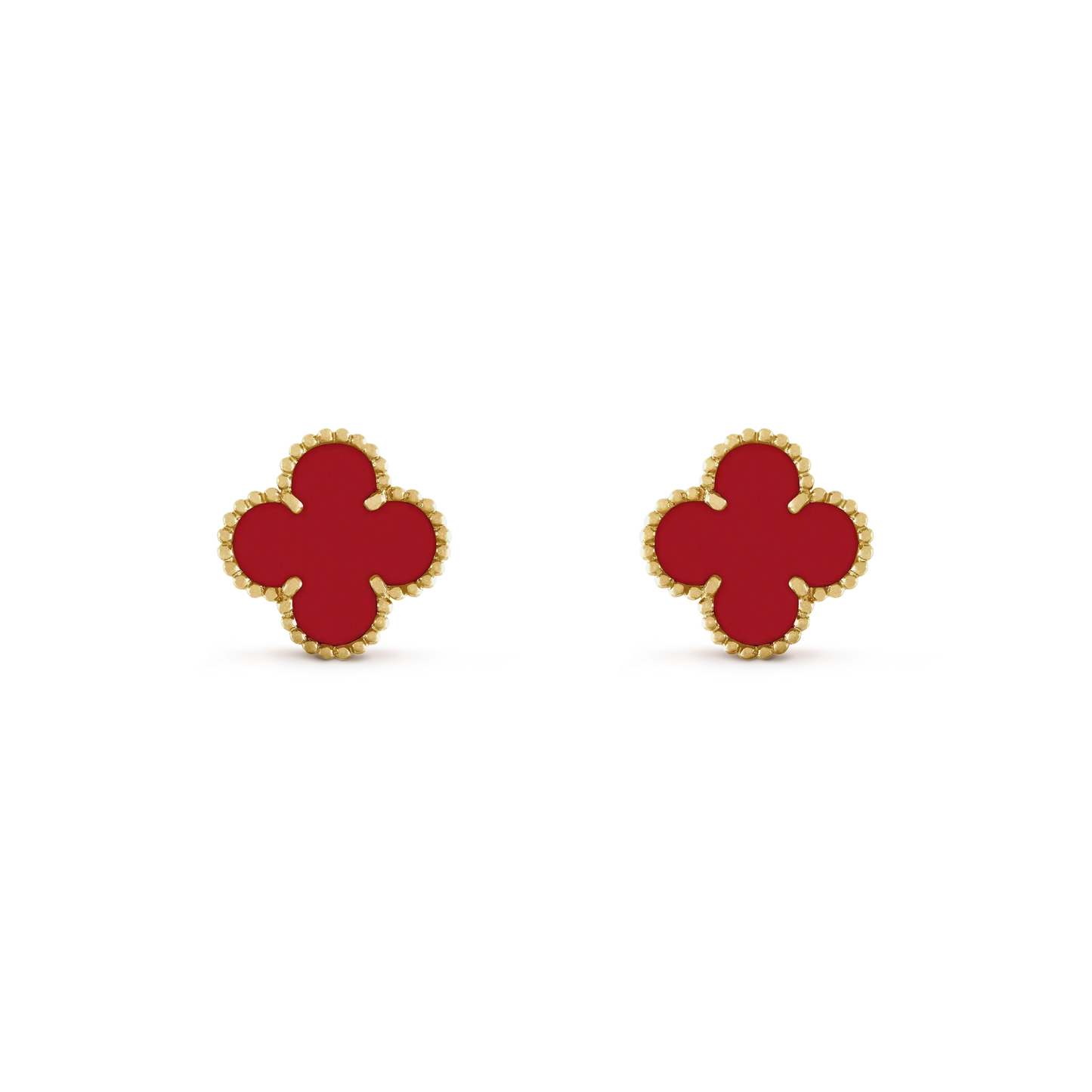 Miro CLOVER MINI 9.5MM CARNELIAN EARRINGS