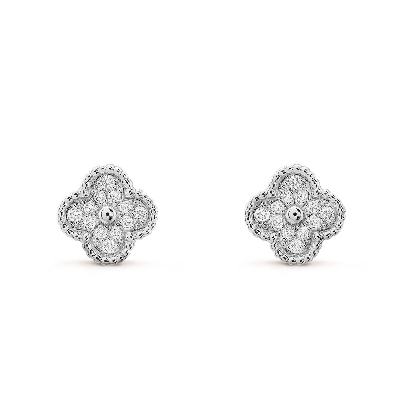 Miro CLOVER MINI DIAMOND STUD EARRINGS