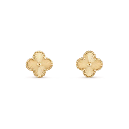 Miro CLOVER MINI 9.5MM LASER EARRINGS