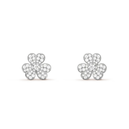 Miro CLOVER COMOS DIAMOND EARRINGS SILVER