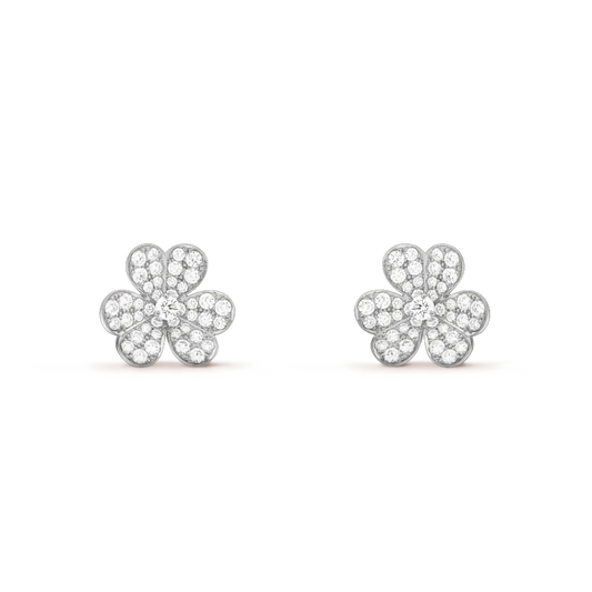 Miro CLOVER COMOS DIAMOND EARRINGS SILVER