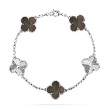 [Miro ]New CLOVER 5 MOTIF GRAY MOP BRACELET COLLECTION