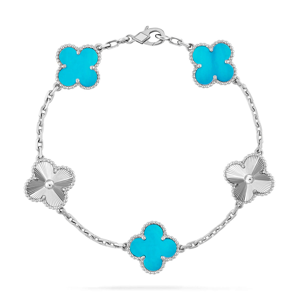 [Miro ]New  CLOVER 5 MOTIF TURQUOISE BRACELET COLLECTION