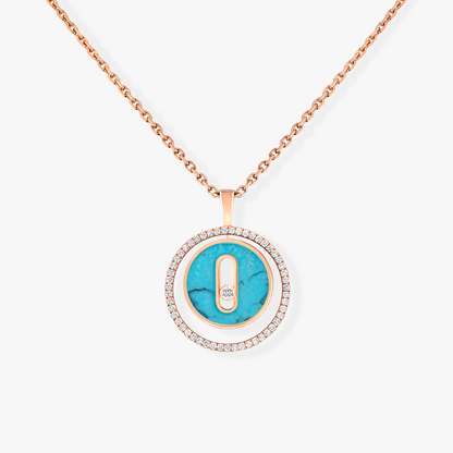 [Miro ]  MOVE 1 DIAMOND TURQUOISE PINK GOLD DIAMOND NECKLACE