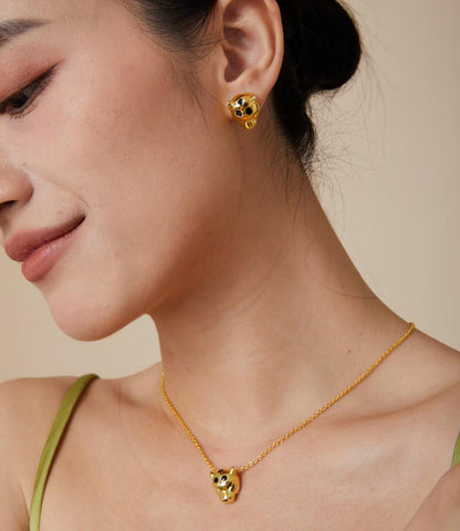 [Miro ] CHRRTAH-PRINT STUD EARRINGS, THREE COLORS