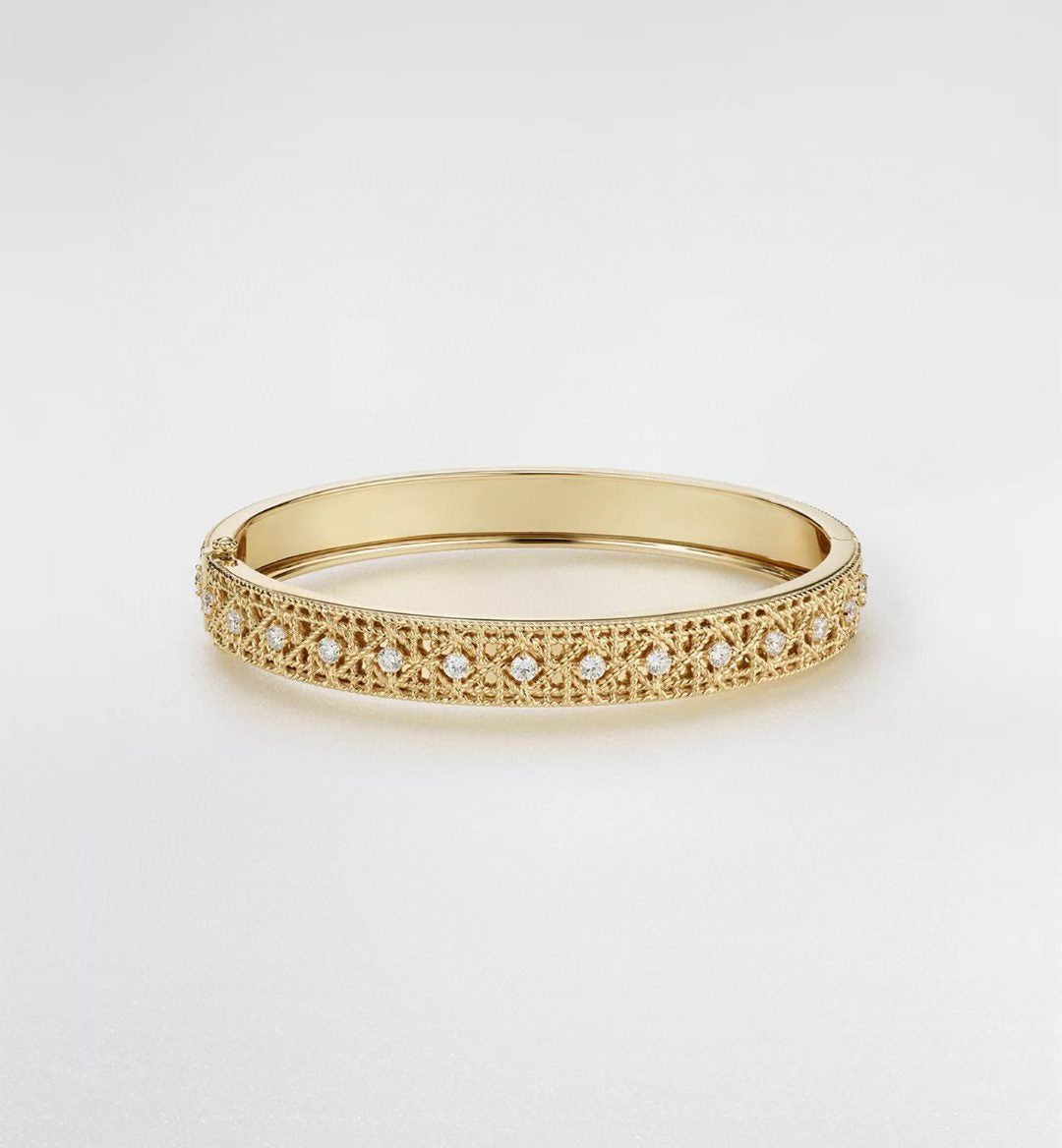 [Miro ] 2026 WOVEN-PATTERN BRACELET SET WITH FULL DIAMOND INLAY THREE-COLORS