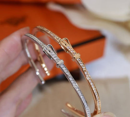 [Miro ] DIAMOND-ENCRUSTED BRACELET THREE COLORS