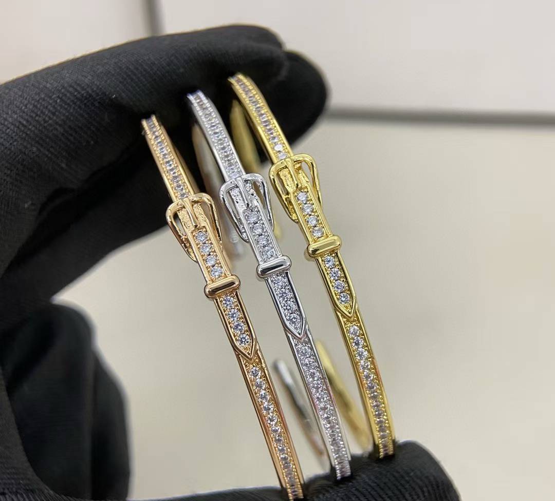 [Miro ] DIAMOND-ENCRUSTED BRACELET THREE COLORS