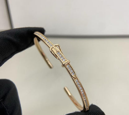 [Miro ] DIAMOND-ENCRUSTED BRACELET THREE COLORS