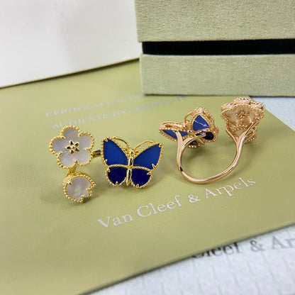 [Miro ] 2026 NEW MODEL SPRING LUCKY 3 MOTIF GOLD RING