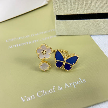 [Miro ] 2026 NEW MODEL SPRING LUCKY 3 MOTIF GOLD RING
