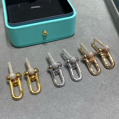 [Miro ] TF U-shaped diamond earrings