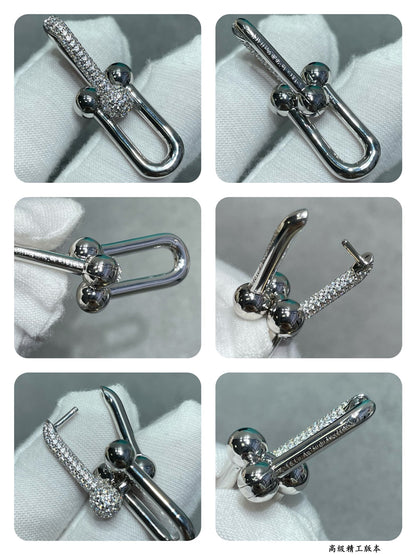 [Miro ] TF U-shaped diamond earrings