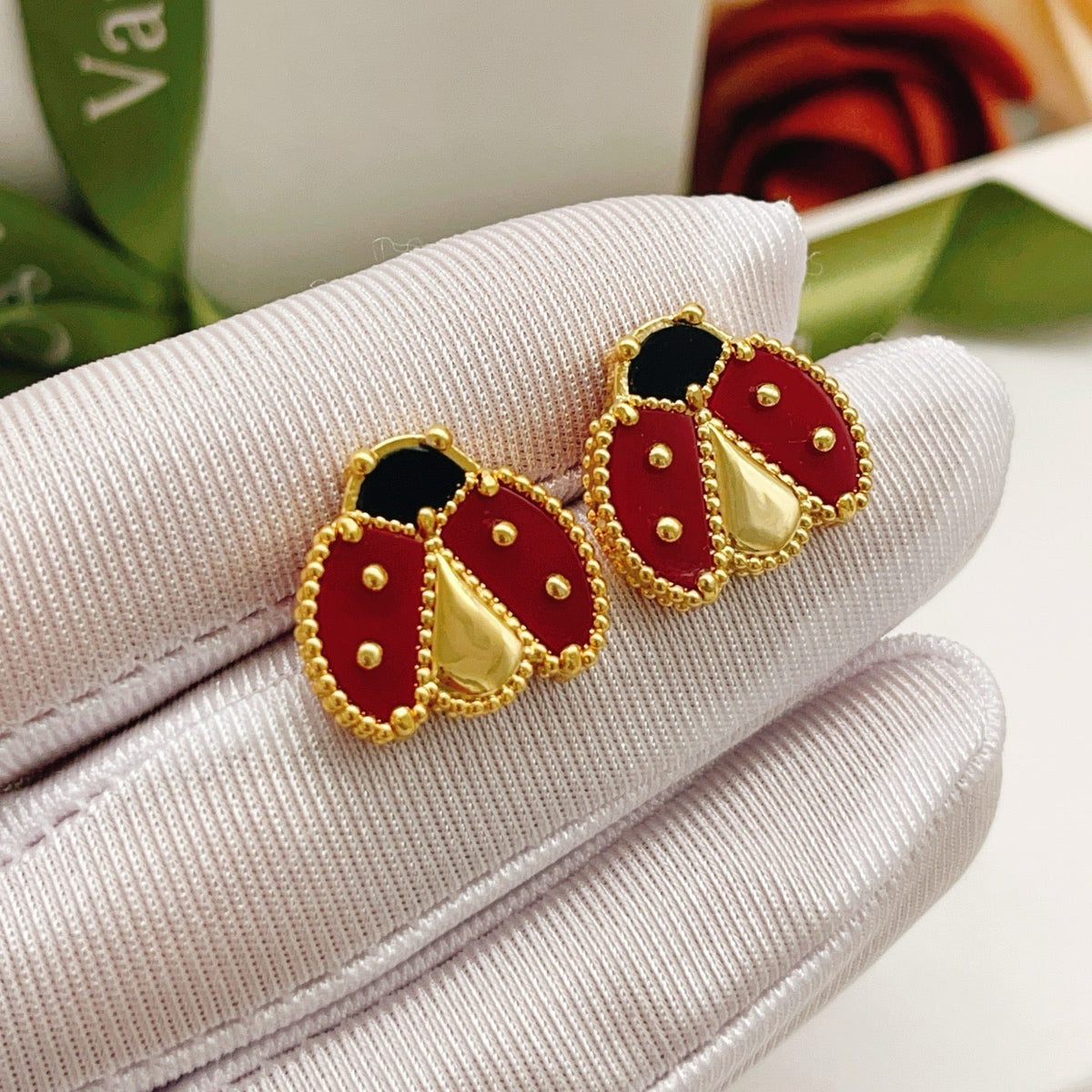 Miro LUCKY LADYBUG EARRINGS