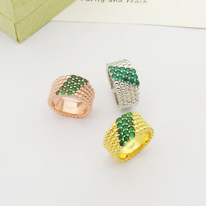 [Miro ]  PERLEE DIAMOND RING ,5-ROW DIAMOND-SET DESIGN