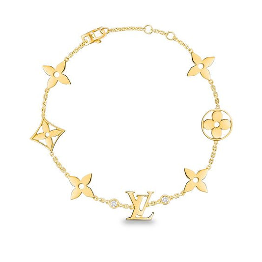 Miro STAR AND SUN 7 MOTIFS GOLD BRACELET