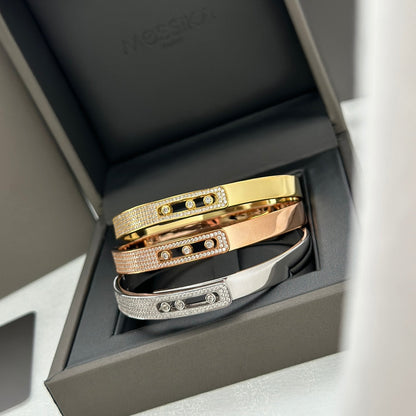 [Miro ]Move Noa Rose Gold Pavé Diamond Bangle Bracelet