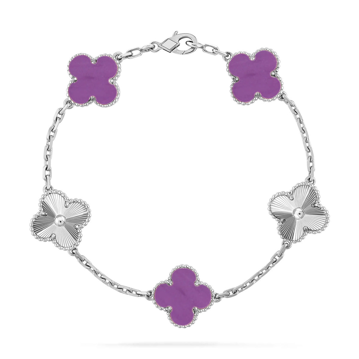 [Miro ]New  CLOVER 5 MOTIF VIOLET BRACELET COLLECTION