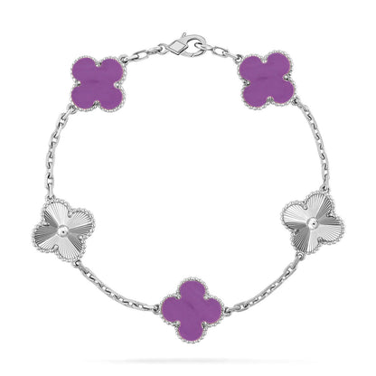 [Miro ]New  CLOVER 5 MOTIF VIOLET BRACELET COLLECTION