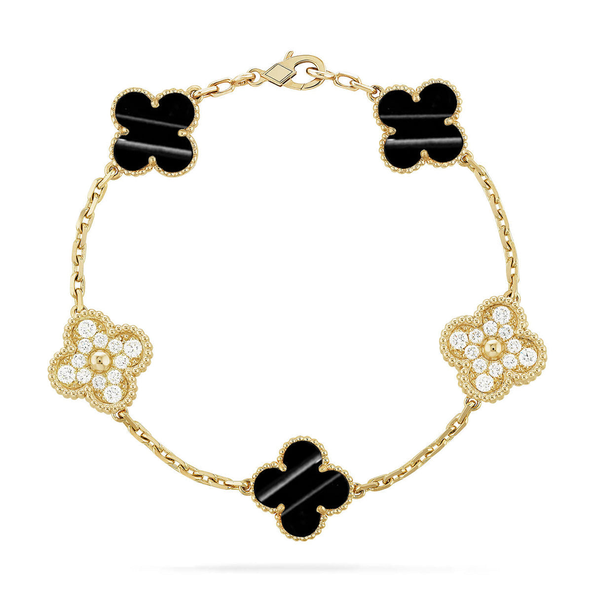 [Miro ]New  CLOVER 5 MOTIF PULSAR STONE BRACELET COLLECTION