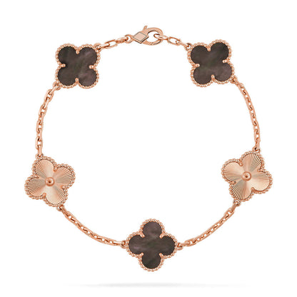[Miro ]New CLOVER 5 MOTIF GRAY MOP BRACELET COLLECTION